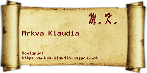 Mrkva Klaudia névjegykártya