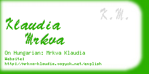 klaudia mrkva business card